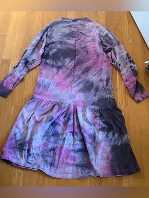 USA Dye Tie-dye long sleeve dress Pink Gray One Size thumbnail 2