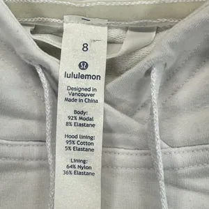 Lululemon White Hoodie Size 8 Long Sleeve Drawstring‎ Pullover Casual thumbnail 4