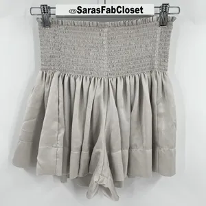 KOCH Erica Shorts Women's‎ Size Small Skirt Skort Pleated Silver Gray Pull On thumbnail 3