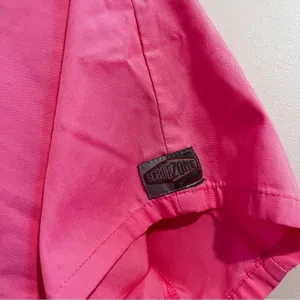 ScrubZone by Landau Unisex Light Pink XS Scrub Pants V Neck Short Sleeve Top thumbnail 7