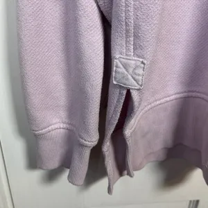 Aerie Long-sleeve Crew-neck Lavender Side Slit Oversized Sweatshirt W2260 Sz S thumbnail 2