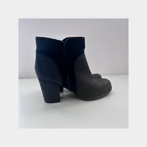 Timberland Rudston Black Leather & Suede‎ Block Heel Ankle Boots Size 9 thumbnail 5