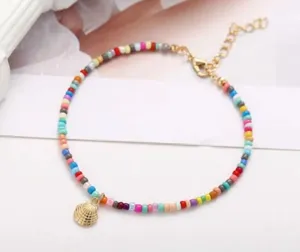 1pc Boho Gold Shell Beaded Anklet Beach Adjustable Bracelet Women Jewellery HP thumbnail 3