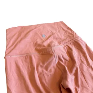 Lululemon High Waisted Pull-On Leggings Full Length Salmon Peach Size 4 Women's thumbnail 7