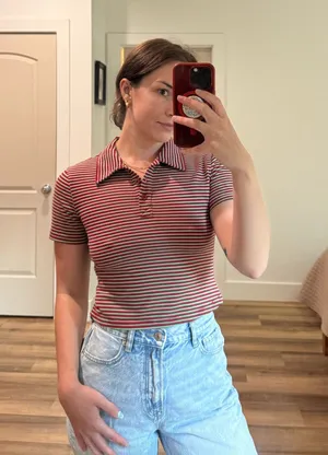 Bronin top in red stripe thumbnail 1