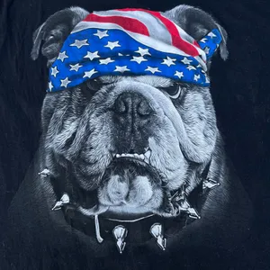 American Bulldog 4th of July Black T-shirt thumbnail 3