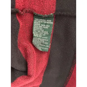 Lauren Ralph Lauren Red Black‎ Striped Velour Quarter Zip Pullover Sweater XL thumbnail 4