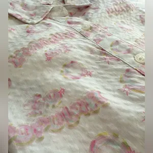Aerie Wicked Sample Piece Glinda Pink Cloque Shirt Rare Wickedcore Whimsical thumbnail 6