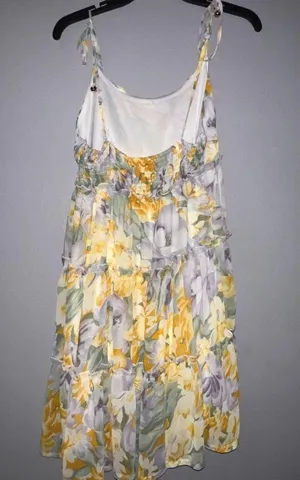 Pastel Floral Ruffle Tiered Dress NWT thumbnail 2