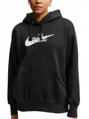Nike Sportswear Phoenix Fleece Women's Oversized Logo Hoodie NWT Black XXL thumbnail 1
