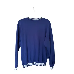 Yale University Bulldog Graphic Sweatshirt Blue Striped Trim Pullover Size Large thumbnail 3