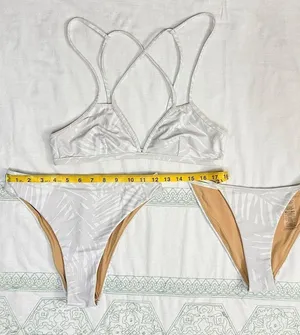 Billabong NWT Sporti x Stef Corgel Isla Palm Shadow Bikini Set - Daylight - M/S/S thumbnail 14