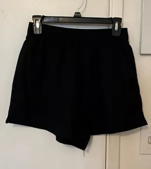 Abercrombie & Fitch Black Elastic Waist Shorts thumbnail 1
