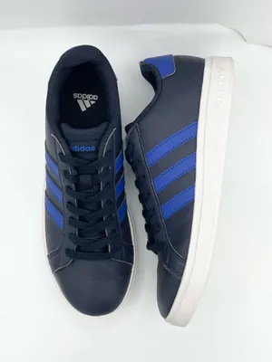 Adidas Grand Court blue lace-up unisex sneakers Size 6 thumbnail 4