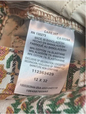 NWT Wrangler Fierce Flare Jeans Floral Pattern High Rise Boho Retro Style Sz 12 thumbnail 14