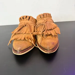 SixtySeven Suede Fringe Mules Womens 40 US 9 9.5 Western Kiltie Pointed Toe thumbnail 12