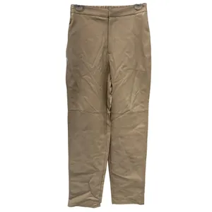 Wayf Faux Leather Pants Beige High Waisted Straight Leg XS NWT Trendy Minimalist thumbnail 3