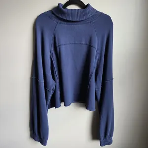 Aerie New Heights Cropped Turtleneck Sweatshirt Soft Lounge Casual Cozy Size XL thumbnail 4