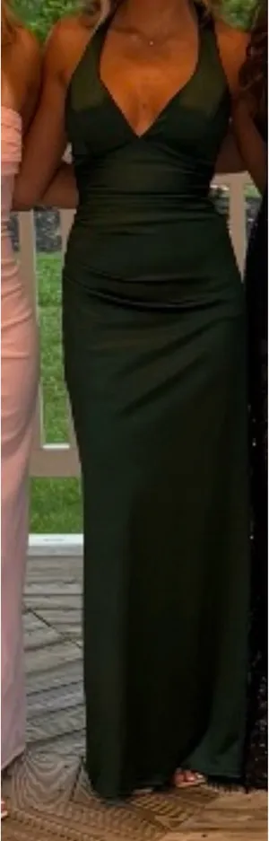 Windsor Green Silk Prom Dress thumbnail 2