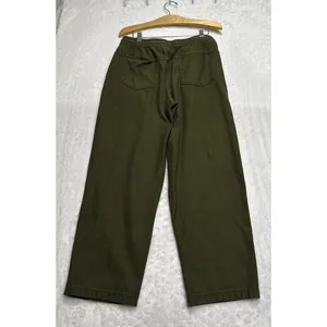 Althleta Farallon Pants Aspen Olive Drawstring Straight Leg Pockets Womens Small thumbnail 2