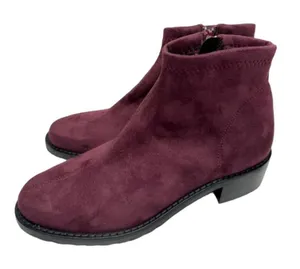 Ron White Boots Size 5.5US 36EUR Wine Giorgi Stretch Side Zip‎ Ankle Booties thumbnail 1