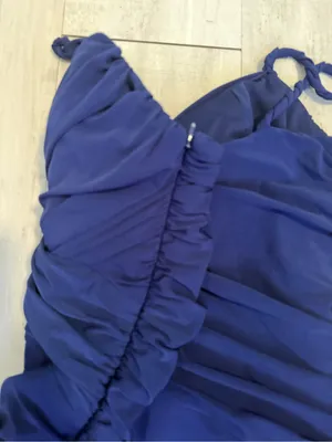 Laundry by Shelli Segal Royal Blue Twisted V-Neck Dress thumbnail 7