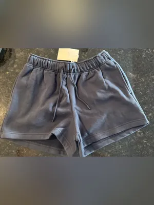OAK + FORT Navy Elastic Waist Athletic Shorts Blue thumbnail 4
