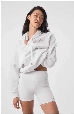 Alo Accolade Hoodie White S thumbnail 2