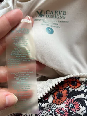 Carve Designs Barrel One Piece swimsuit zip front poppy floral size small thumbnail 5