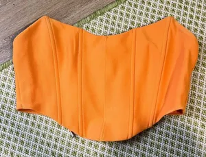 Princess Polly Lace Back Corset Top Orange thumbnail 1