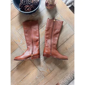 Tory Burch Kiernan 35MM Tumbled Leather Riding Boots Almond Size 7‎ thumbnail 2