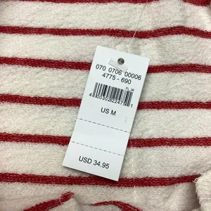 NWT aerie Red and Ivory Striped Shorts Size Medium thumbnail 6