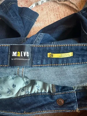 Maeve by Anthropologie dark wash wide leg ankle crop jeans size 28 OBI454557 thumbnail 3