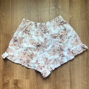 Abercrombie & Fitch Cotton Linen Blend‎ High Waisted Floral Shorts thumbnail 6