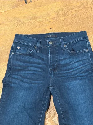 7 for all mankind dojo tailorless flare jeans size 27 dark denim thumbnail 3