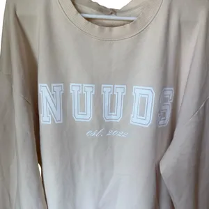 NUUDS Beige‎ Oversized Crewneck Sweatshirt Est. 2022 Birthday Drop XL thumbnail 4
