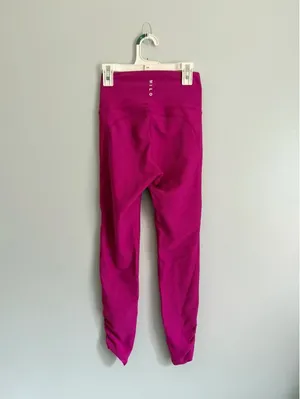 WILO The Label Pink Ruched Ankle High Rise Leggings XS thumbnail 2