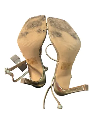 Steve Madden Gracey Gold Crystal Strappy Stiletto Sandals Size 8.5 thumbnail 4