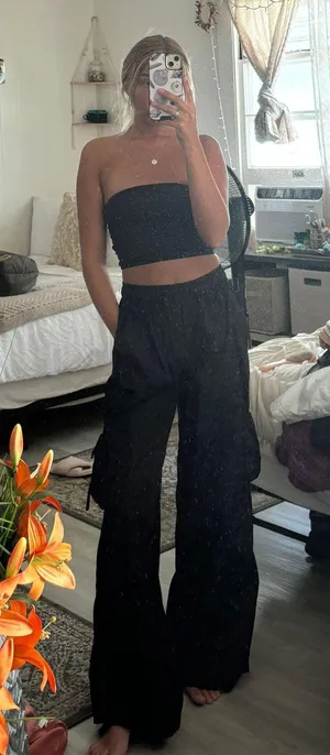 Black Cargo Pants thumbnail 1