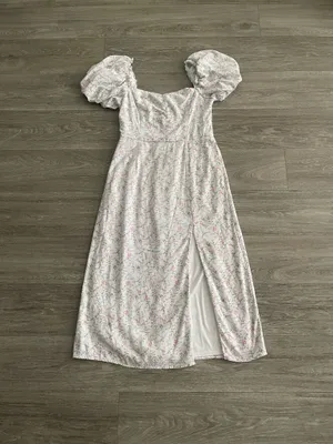 Altar’d State Everleigh puff sleeve floral midi dress - large thumbnail 2