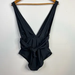 Aerie Black Minimalist Plunge One Piece Swimsuit Swim Suit womens S Long Tall thumbnail 7