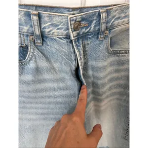 American eagle light blue mom fit short jeans size 4S ripped distressed thumbnail 5