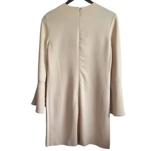 Zara Woman Shift Mini Dress XS Pastel‎ Orange Mod Minimalist Soft Girl Euro Chic thumbnail 2