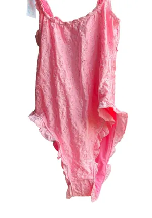 Frankie's Lucia Eyelet NWT Size Medium Pink Swim Swimwear thumbnail 3