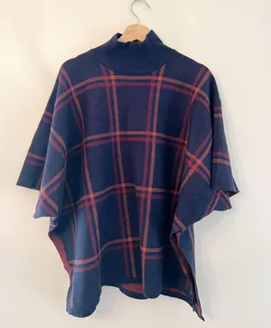 Max Studio Window Pane Poncho thumbnail 1