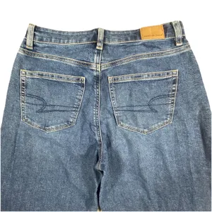 American Eagle Mom Jean 4 Stretch Crop Ankle Denim Mid Rise Trendy Y2K Summer‎ thumbnail 3