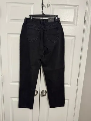 VINTAGE Lee High-Rise Straight Black Jeans thumbnail 2