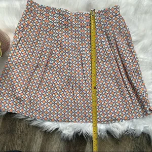 Promod French Designer Skirt Orange White Size 6 thumbnail 5
