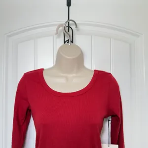 New Spiritual Gangster Women’s Medium Red Top Ribbed‎ Y2K Minimalist thumbnail 5