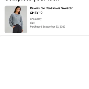 lululemon reversible crossover knit sweater thumbnail 5